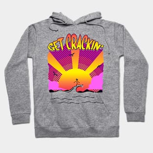 Surfing, Surfboard, Beach, Sunset, Ocean, Sea Hoodie